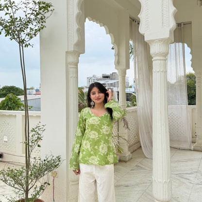 NARGIZ - BELL SLEEVES TOP