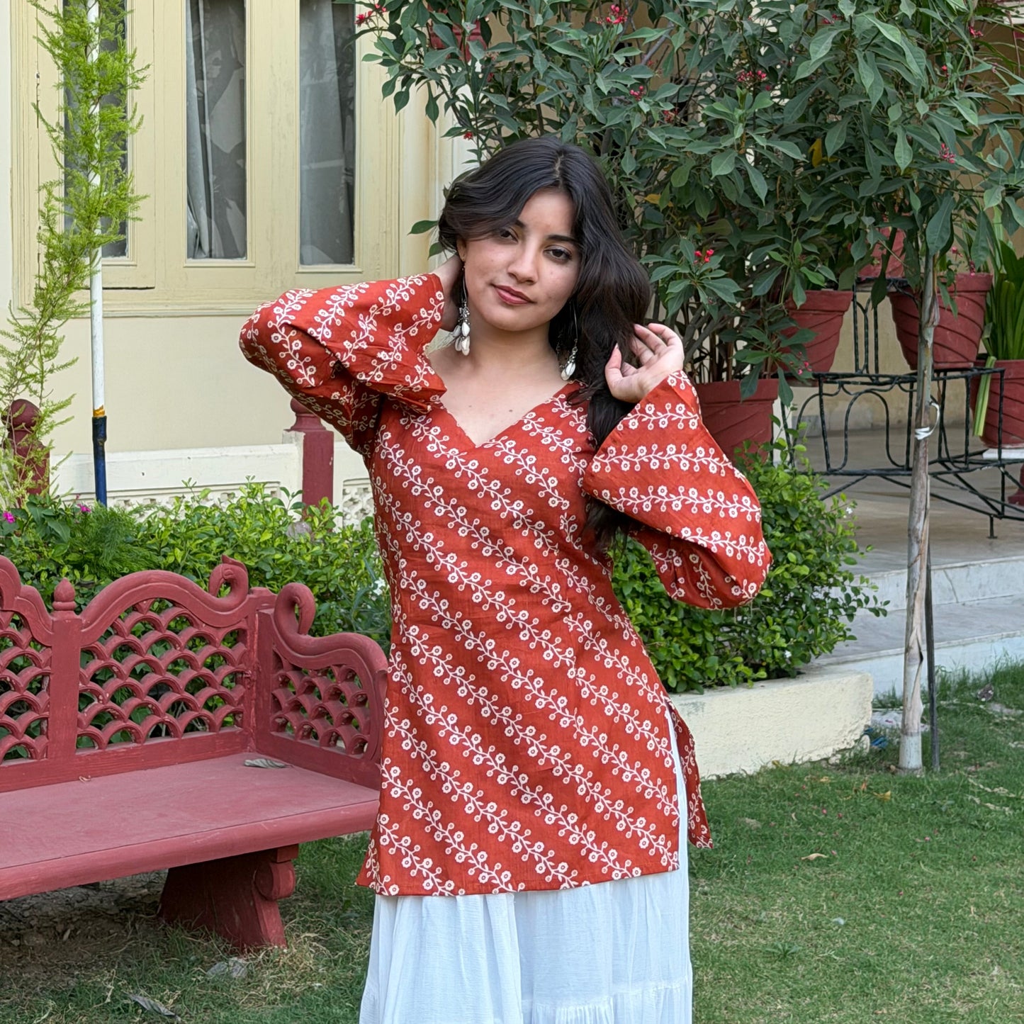 ANTRA-BELL SLEEVES KURTI