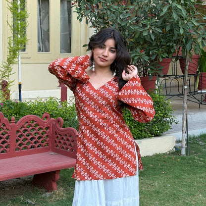 ANTRA-BELL SLEEVES KURTI