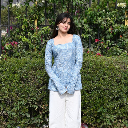 SUNAINA - Sweetheart Neckline Top