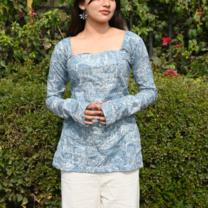 SUNAINA - Sweetheart Neckline Top