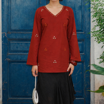 ZOYA- EMBROIDERED KURTA