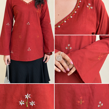 ZOYA- EMBROIDERED KURTA