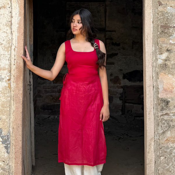 NAAZ-LONG MULMUL KURTA