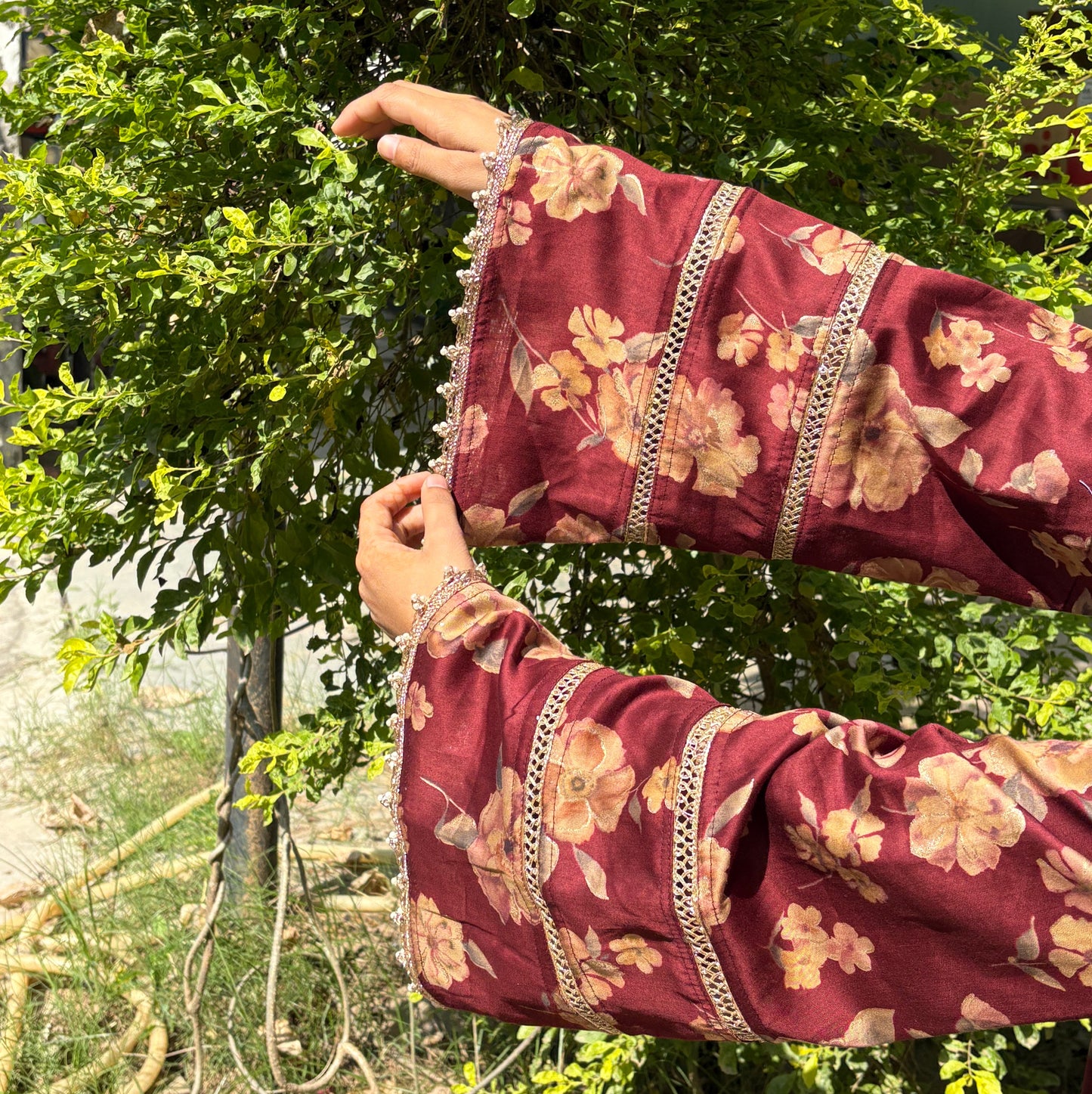 SAHIBA MAROON - Pakistani Kurti
