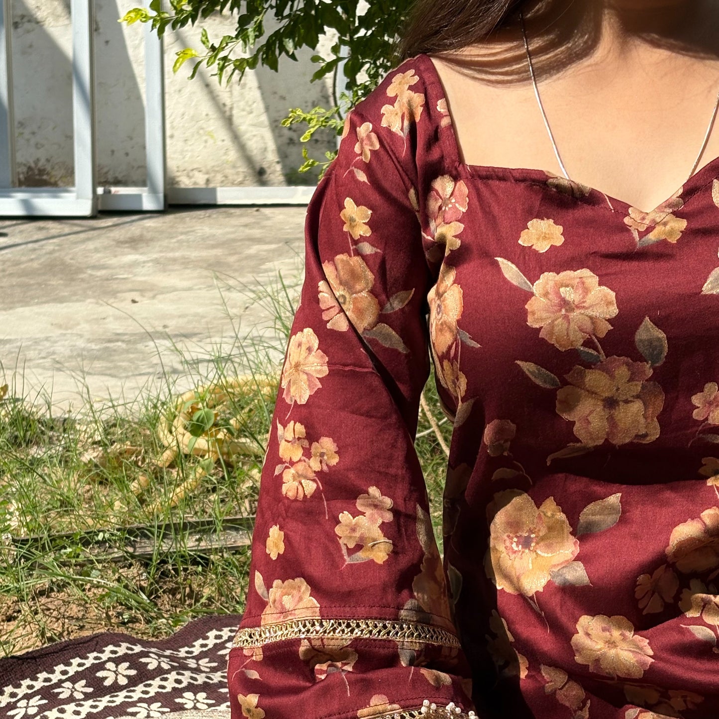 SAHIBA MAROON - Pakistani Kurti