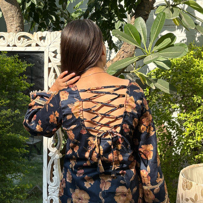 SAHIBA BLUE - Pakistani Kurti