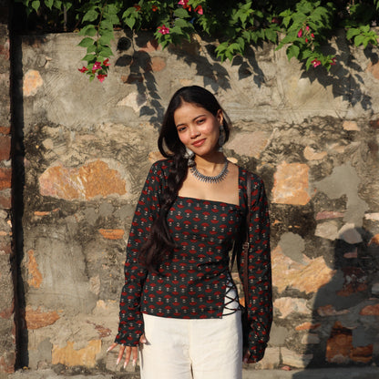 ZAALIMA - Corset Back Micro Kurti