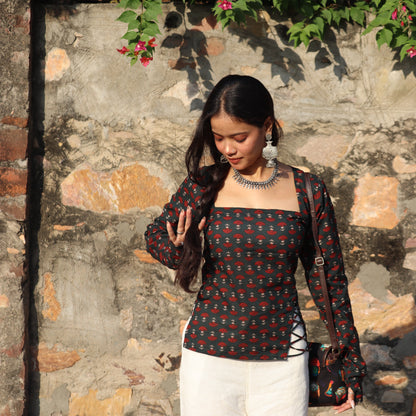 ZAALIMA - Corset Back Micro Kurti