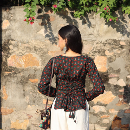 ZAALIMA - Corset Back Micro Kurti