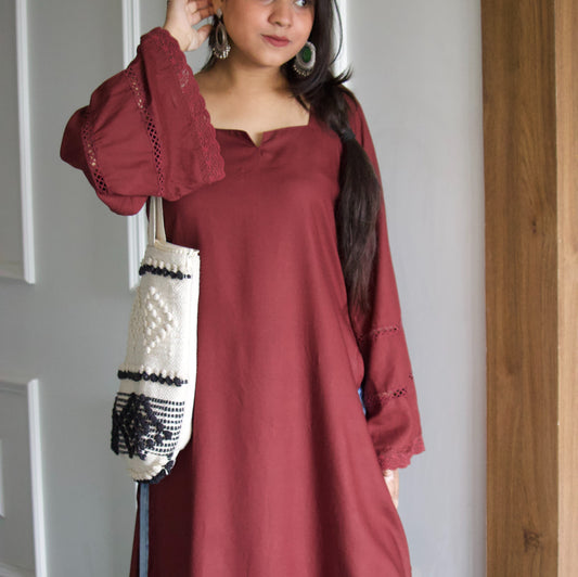pakistani kurti dress design Green Color Kurti with Pakistani Pant Made to Order / Front Embroidery Only