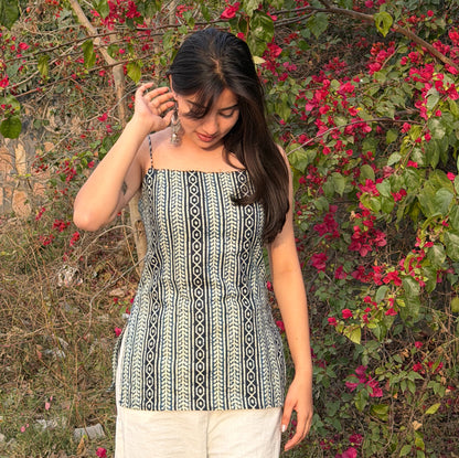AAROHI - CRISSCROSS BACK MICRO KURTI