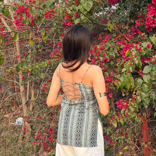 AAROHI - CRISSCROSS BACK MICRO KURTI
