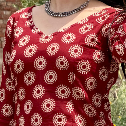 RAGINI  V Neck Kurti