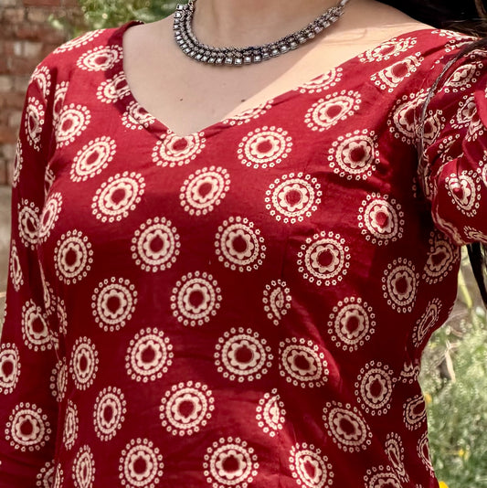 RAGINI  V Neck Kurti