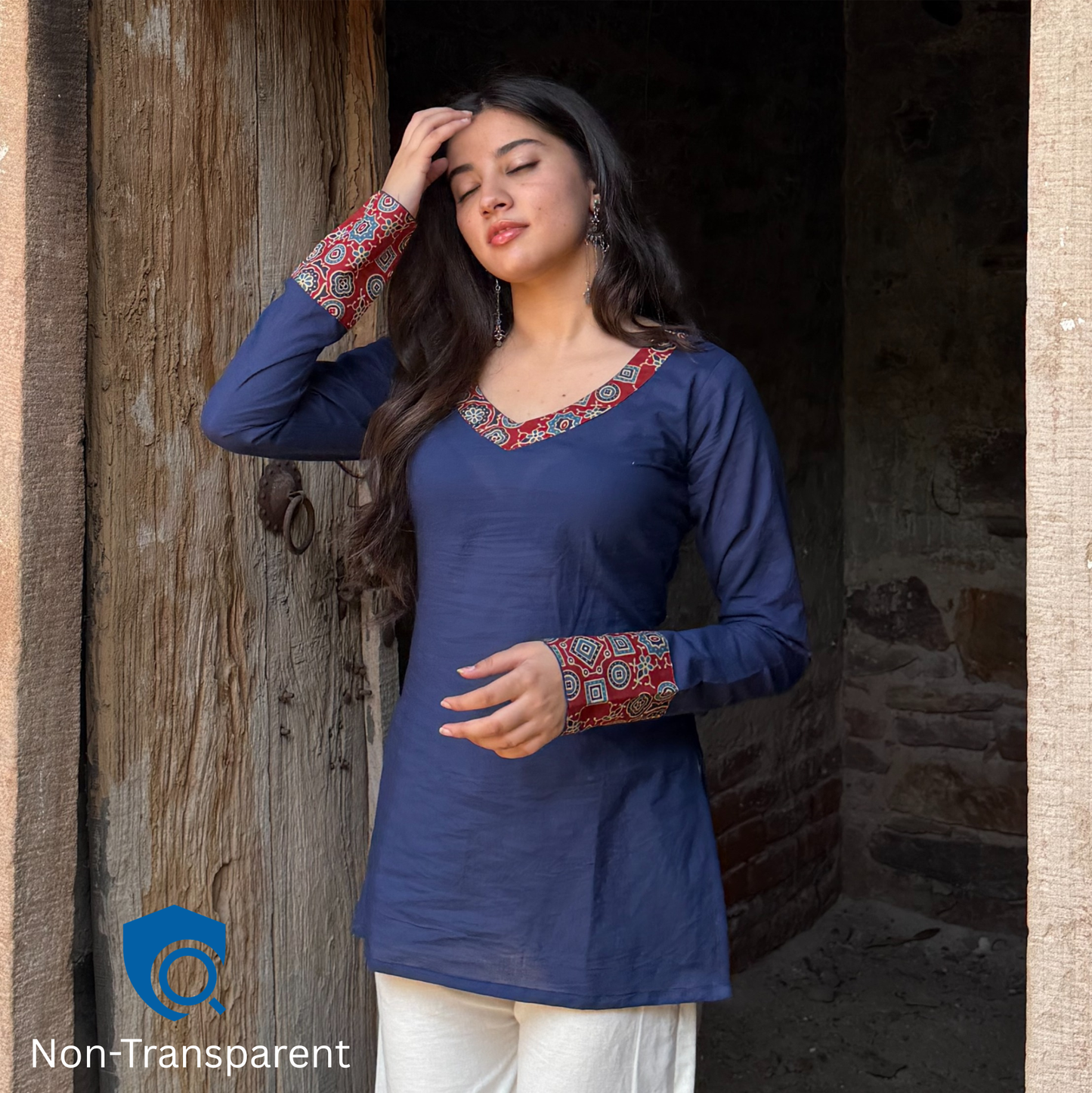 TARA-SCOOP V NECK KURTI