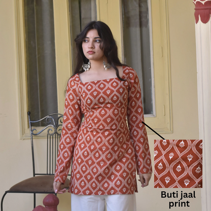 SUVARNA-CORSET BACK KURTI