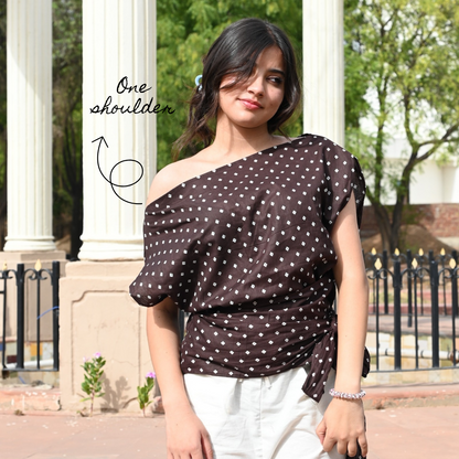 MOCHA Dual Wear Bandhani Top