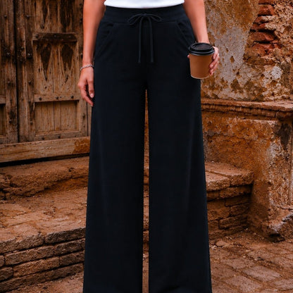 BLACK LINEN STYLE PANTS