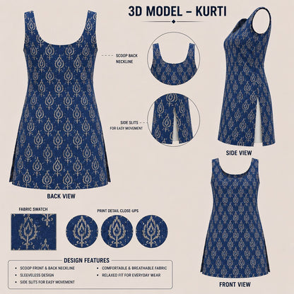 LAYA-CUT SLEEVES KURTI