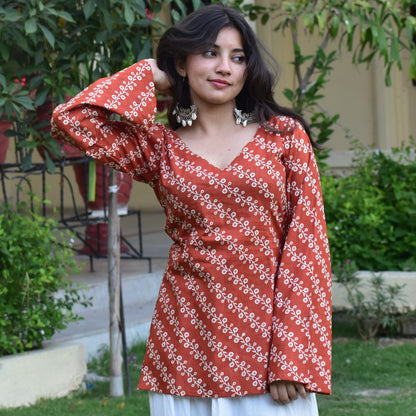 ANTRA-BELL SLEEVES KURTI