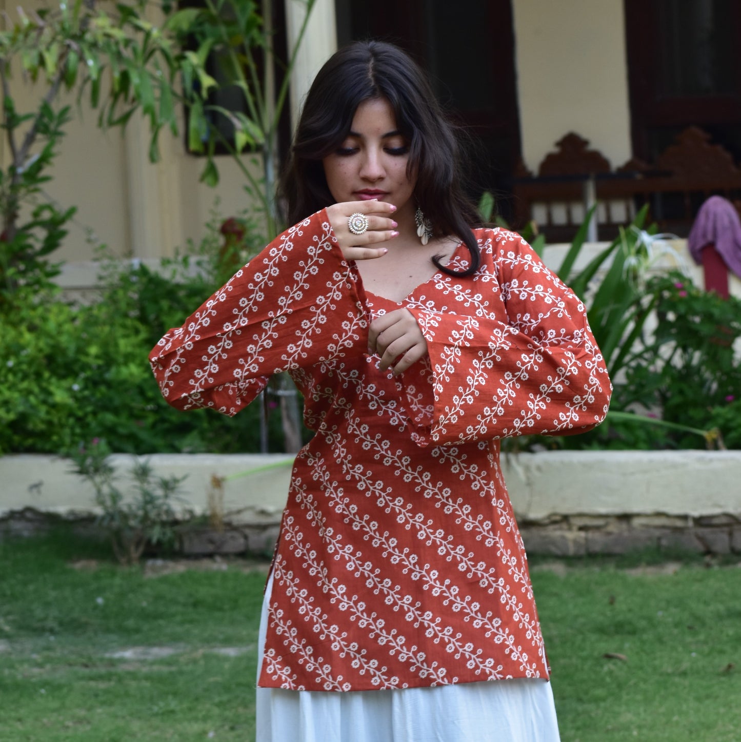 ANTRA-BELL SLEEVES KURTI