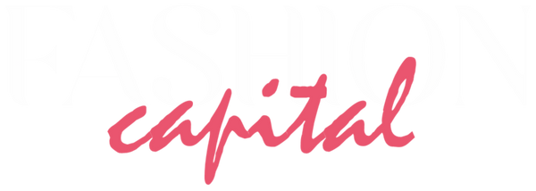 Pink 'capital' logo on a white background