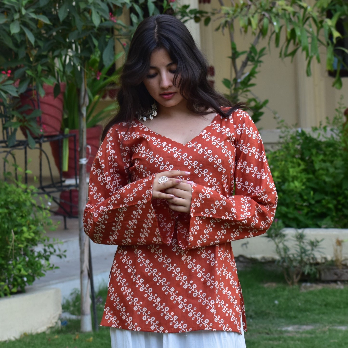 ANTRA-BELL SLEEVES KURTI