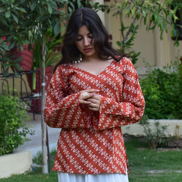 ANTRA-BELL SLEEVES KURTI